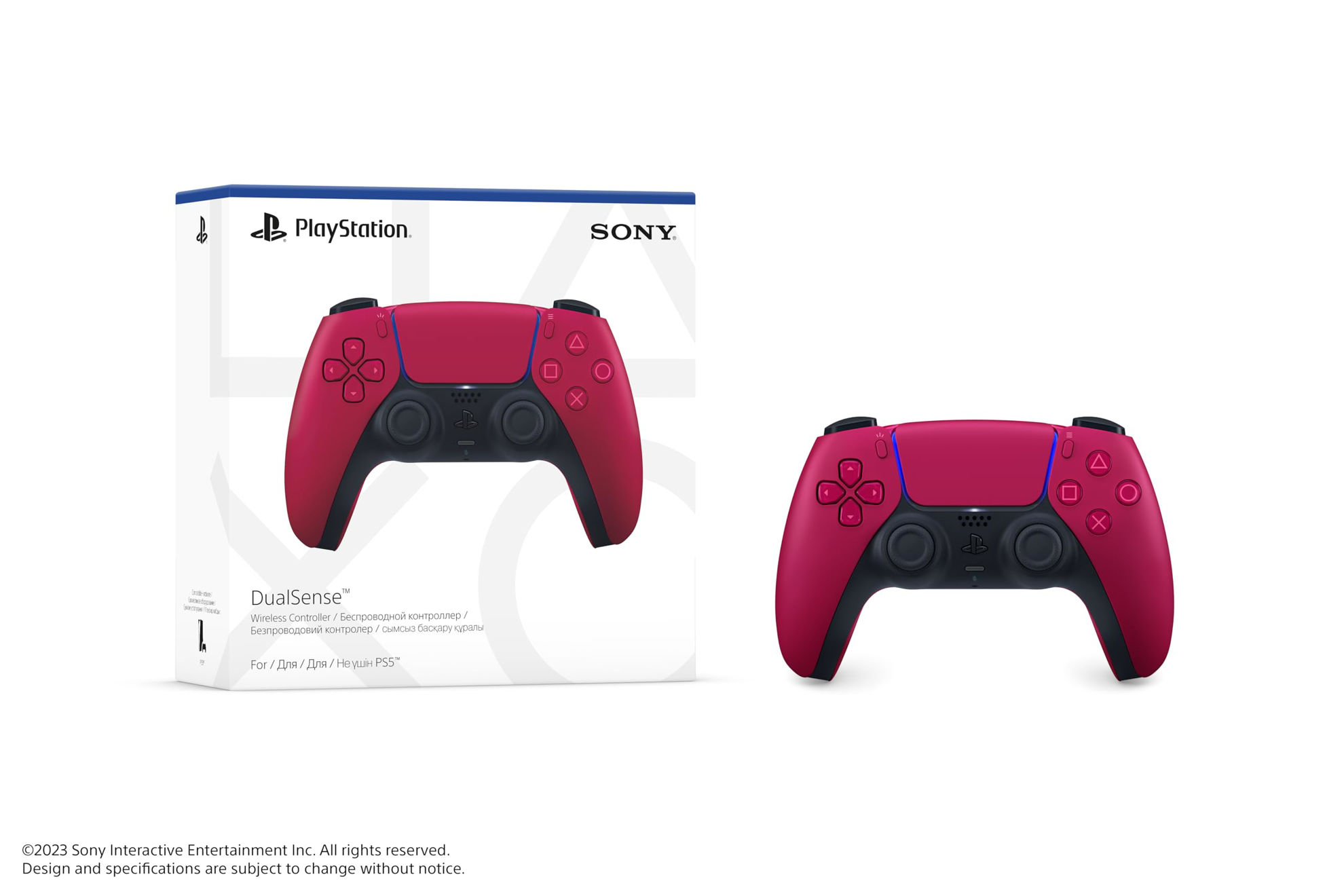تصویر  دسته بازی PLAYSTATION 5 رنگ قرمز