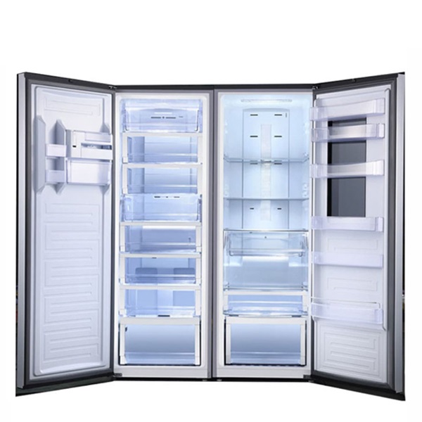 تصویر  یخچال فریزر دو قلو استیلون شیشه ای DOOR IN DOOR استیل